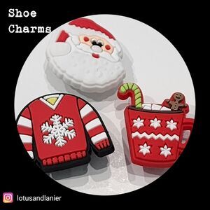Shoe Charms "Santa" Charms Set of 3